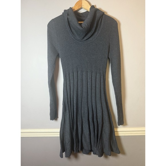 Calvin Klein Women's Sweater A-line Knit Gray Dress Cowl Neck Size Medium - Picture 1 of 4